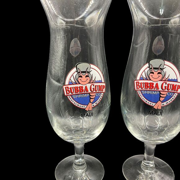 Set Of 2 Bubba Gump Shrimp Co MAUI Hurricane Glasses - Picture 2 of 4